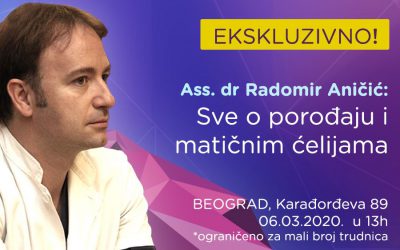 EKSKLUZIVNO SA GINEKOLOGOM!  Ass. dr Radomir Aničić: Sve o porođaju i matičnim ćelijama