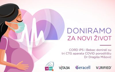DONIRAMO ZA ŽIVOT: CORD iPS i BEBAC donirali CTG aparate COVID porodilištu Dr Dragiša Mišović